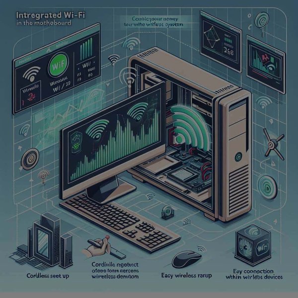 Quels sont les avantages d'une carte mère avec Wi-Fi intégré pour un PC de bureau ?